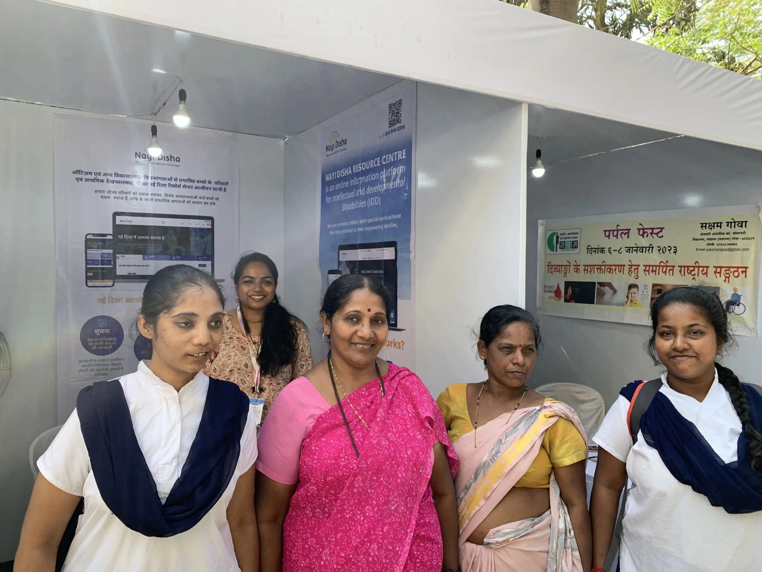 Help Desk at Purple Fest in Panjim, Goa